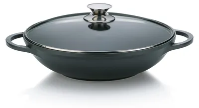 Zdjęcie produktu dla Patelnia wok - 32 x 32 x 15 cm - Aluminium - Czarny