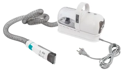 Image de Kit de soins pour animaux, fonction 3 en 1, forte puissance d'aspiration, blanc
