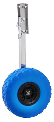 Produktbild von Sliprad für Schlauchboot/Kajak/Jolle - Bootswagen - 150 kg Tragkraft - Edelstahl - Abnehmbares Rad - Blau
