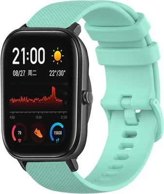 Produktbild von Strap-it Xiaomi Amazfit GTS Luxus Silikonarmband (Aqua)