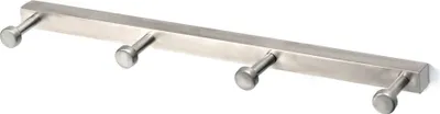 Produktbild von Wandgarderobe Garderobenleiste Edelstahl matt 4 Mantelhaken