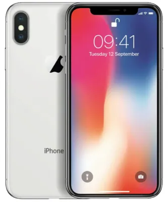 Produktbild von Apple iPhone X 14,7 cm (5,8 Zoll), (64GB, 12MP Kamera, Auflösung 2436 x 1125 Pixel), Farbe:Silber, Apple Größe:64 GB