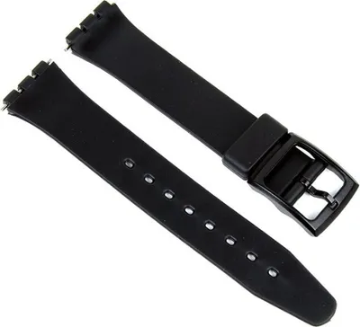 Produktbild von Ersatzband Kunststoff 17mm schwarz passend zu Swatch Uhren 26665B