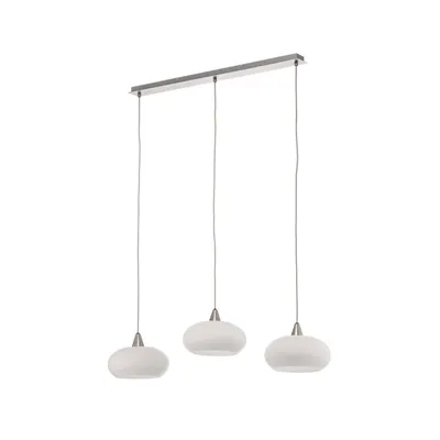 Produktbild von Lucande Hängeleuchte Sharvil, 3-flammig, weiß, Glas, 97cm