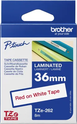 Produktbild von Brother TZE-262, Rot aud Weiss, TZe, Wärmeübertragung, China, 5 Jahr(e), Brother