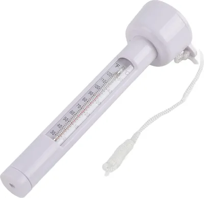 Obrázok produktu pre Prenosný PP teplomer so šnúrkou pre bazén rybník 0-50 ℃ 30-120 ℉ RozsahBiela