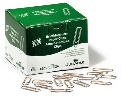 Obrázok produktu pre DURABLE Briefklammern 32mm verkupfert 1000 Stück