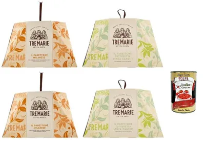 Produktbild von Tre Marie Italian Gourmet Panettone Milanese Uvetta Testpaket 2 x 750g + 2 x 1kg Set