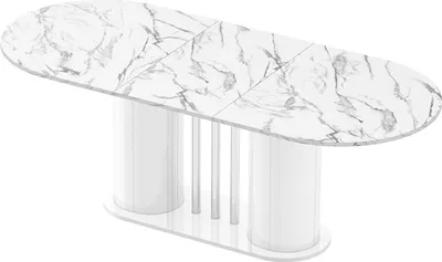 Produktbild von Design Esstisch HCE-111 Oval Hochglanz ausziehbar Tisch Esszimmer rund