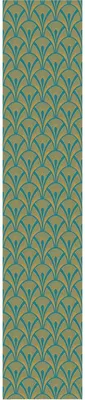 Produktbild von Vorgekleisterte Vliestapete – SKANDINAVISCHES ART-DECO-TEALBLAU – 1 Rolle à 300 x 60 cm