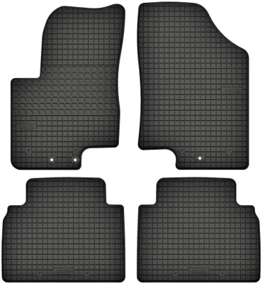 Produktbild von Gummimatten passend für  Hyundai ix20 (2010-2018) Gummi Fußmatten Satz Schwarz + Stopper