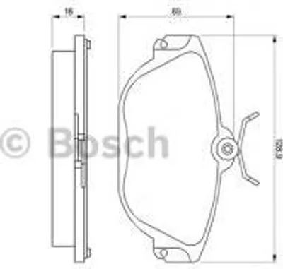 Produktbild von Bosch Bremsbelagsatz, Scheibenbremse  0 986 424 016