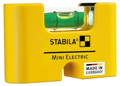 Obrázok produktu pre Vodováha STABILA MINI ELECTRIC, 7 cm, silný magnet zo vzácnych zemín, 1 horizontálna libela, vyrobené v Nemecku