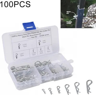 Productafbeelding van 100 stuks zinken pennetjes voor bevestiging, geschikt voor tractoren, auto's, boten en garages. Ze zijn robuust en duurzaam