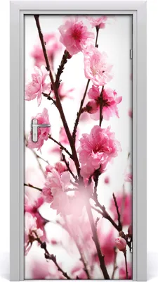 Produktbild von Tulup Türaufkleber 85x205 cm Dekorative Aufkleber Selbstklebend Wasserdichte Tapete Abnehmbar Schlafzimmer Wohnzimmer Wohnkultur - Pflaumeblume