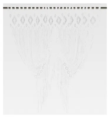 Produktbild von Fadengardine Bogenstore Raute, Weiß, 120 x 125 cm