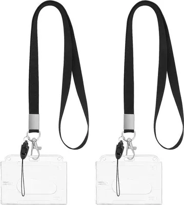 Produktbild von Famanu ID Kaarthalter Set 2 Stück mit Lanyard - Transparent
