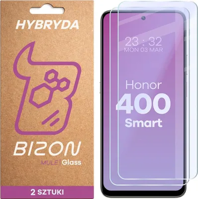 Produktbild von 2x Flexibles Hybridglas für Honor 400 Smart, Bizon Glass Mule Duo
