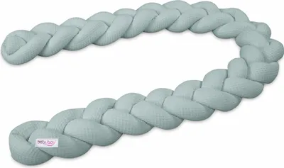 Produktbild von babybay Nestchenschlange Waffelpiqué geflochten 180 cm passend für alle Modelle, zartblau