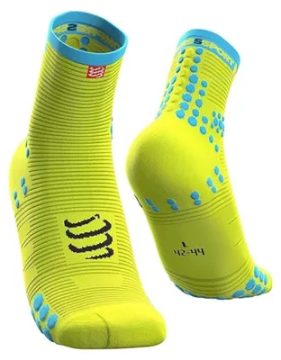 Produktbild von COMPRESSPORT Herren Pro Racing V3.0 Run High Kompressions Laufsocke, Neongelb, 4