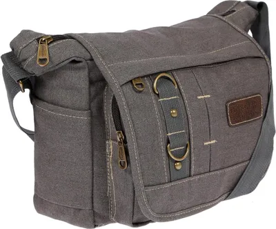 Produktbild von Damen Tasche Canvas Umhängetasche Schultertasche Crossover Bag Damenhandtasche Grau