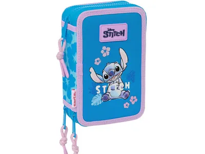 Image de Disney Lilo & Stitch Trousse à crayons remplie, Hawaii - 36 pièces - 19,5 x 12,5 x 5,5 cm - Polyester