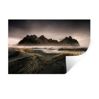 Produktbild von MuchoWow® Wandtattoo Wandsticker Wandaufkleber Norwegische Berge und Fjorde 90x60 cm Selbstklebend und Repositionierbar - Aufkleber