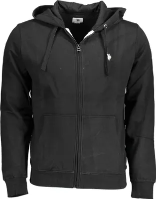 Produktbild von Schwarzes Herren Sweatshirt mit Reißverschluss & Stickerei