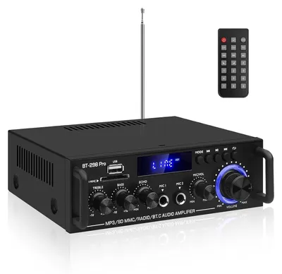 Zdjęcie produktu dla Wzmacniacz stereo HiFi, mini odbiornik wzmacniacza audio z Bluetooth 5.0, moc 50W+50W