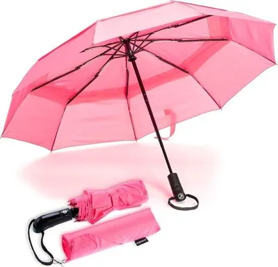 Produktbild von Famanu Regenschirm winddicht - Automatischer Öffnungs- und Schließmechanismus, ergonomischer Griff, Teflon-Beschichtung