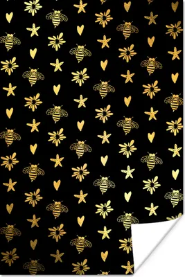 Produktbild von MuchoWow® Poster Gold - Muster - Form 120x180 cm - Kunstposter