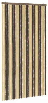 Immagine prodotto di Zanzariera in ciniglia, marrone scuro e beige, 118 x 220 cm