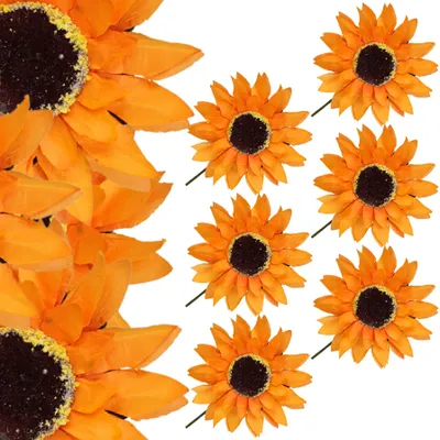 Produktbild von Topoblu Künstliche Sonnenblumenköpfe 9 cm 6er Set Deko