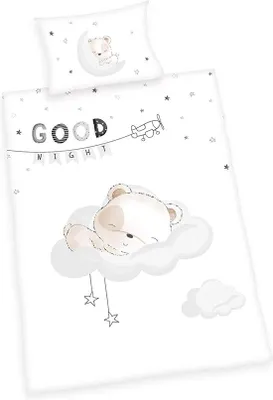 Immagine prodotto di Set di lenzuola per bambini piccoli, design reversibile - Bianco