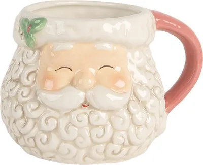 Image de Clayre & Eef Tasse Père Noël 550 ml Blanc Céramique