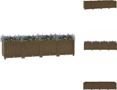 Image de vidaXL Lit surélevé 160x40x38 cm Polypropylène - Pots de fleurs & Jardinières