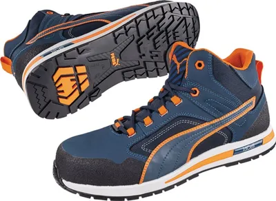Produktbild von PUMA® Herren S3 Sicherheitsschuhe "CROSSTWIST MID" URBAN PROTECT blau Größe 43