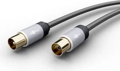 Produktbild von Wentronic Plus Antennen Anschlusskabel, 3 m - Koax-Buchse > Koax-Stecker