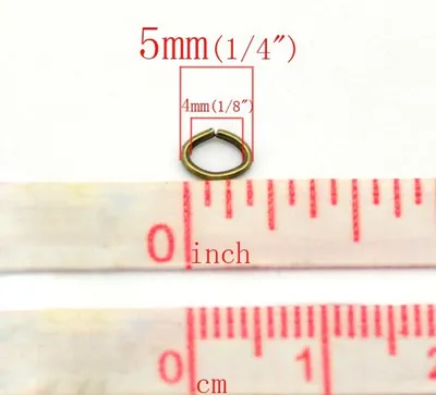 100 Verbindungsringe, Biegeringe, Binderinge 5x4 mm bronze