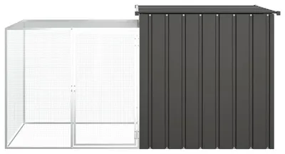 Produktbild von vidaXL Hühnerkäfig Anthrazit 200x91x100 cm Verzinkter Stahl
