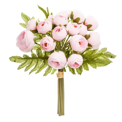 Produktbild von Strauß von 18 künstlichen mini kamelien rosa h30cm  - Atmosphera créateur d'intérieur