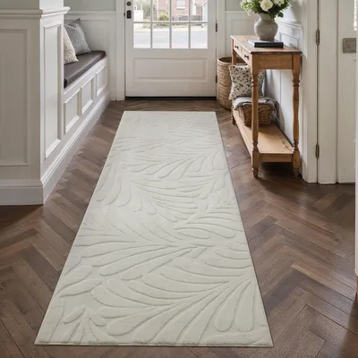 Obrázok produktu pre Koberec Läufer, 60x180 cm, biela farba, možné prať v práčke, protišmykový, vhodný do chodby