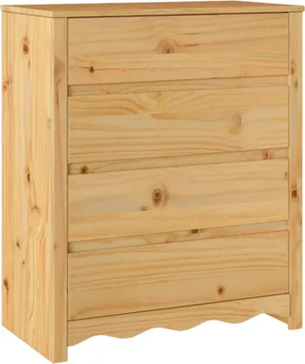 Image de vidaXL Commode Drammen chêne 76,5 x 40 x 91 cm pin massif