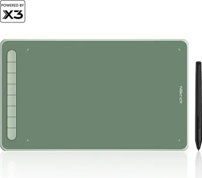 Produktbild von XP-PEN Deco L 10 x 6 Zoll Grafiktablet Drawing Tablet, mit X3 Stift, mit 8 Schnellzugriffstasten kompatibel mit Android, Chrome und Linux, zum Zeichnen & zur Fotobearbeitung (Grün)