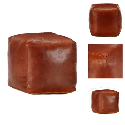 Produktbild von vidaXL Pouf Hellbraun 40 x 40 x 40 cm Echtes Ziegenleder -  Polsterhocker