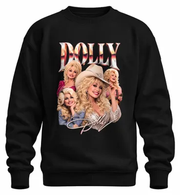 Produktbild von Dolly Parton Country Musik Legende Western Cowgirl Nashville Sweatshirt Pullover, Schwarz, S