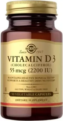 Productafbeelding van Solgar Vitamin D3 55 mcg 2200 ie 50 capsules 033984033160