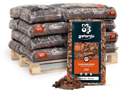 Produktbild von Galamio Rindenmulch Pinie Grob 60l x 12 Sack 720l 12er Palette