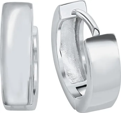 Produktbild von Damen Creolen 925 Silber rhodiniert 925 Sterling Silber