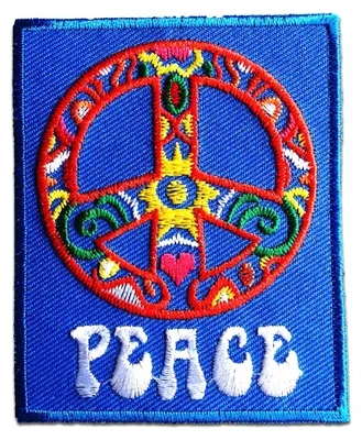 Obrázok produktu pre Peace Frieden - záplata, nažehľovačka, nažehľovací obrázok, nášivka, nažehľovačka, veľkosť: 6,5 x 8 cm